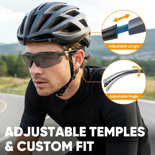 Miniatura 4 de TICONN Gafas de seguridad antivaho para hombres y mujeres, gafas protectoras ANSI Z87.1 a prueba de rayones con brazos ajustables y protección UV
