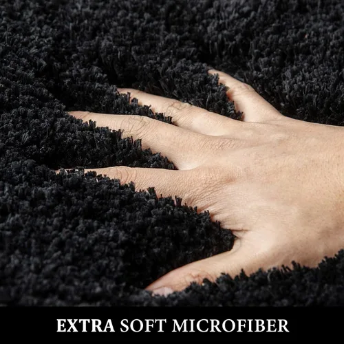 Miniatura 2 de MIULEE Juego de 2 alfombras de baño antideslizantes peludas extra gruesas y suaves, alfombrillas de baño de microfibra suave absorbente de agua