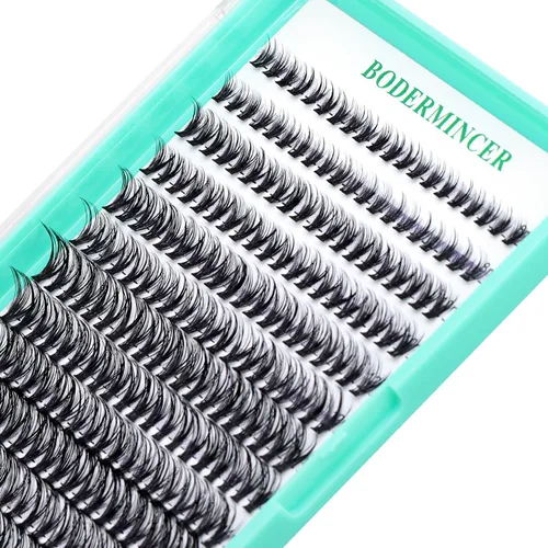 Miniatura 14 de Bodermincer Extensión de pestañas 240 piezas C Curl 10D/20D Cluster 8/9/10/11/12mm, 10/11/12/13/14mm, 12/13/14/15/16mm mezcladas, pestañas postizas