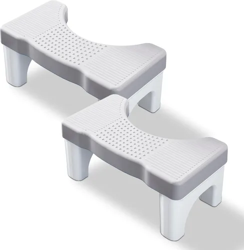 Miniatura 12 de Kzeirm Taburete de Inodoro, Taburete de Paso para Caca para el Baño, Taburete de Pies para Caca de Inodoro para Adultos, Banco de Sentadillas Blanco