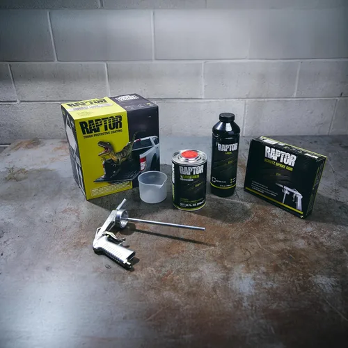 Miniatura 2 de Raptor - Kit de revestimiento en aerosol de uretano tintado para caja de camioneta, pintura protectora, duradera, para portones traseros y camiones
