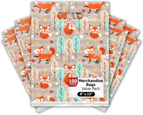 Miniatura 20 de Bolsas de mercancía de diseño de girasoles y abejas de 12 x 15 pulgadas, 50 unidades, con asas troqueladas, bolsas de compras impresas de primera