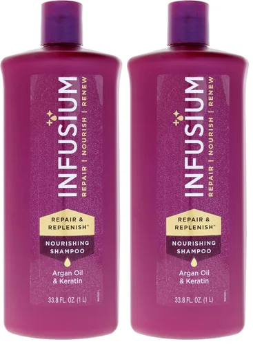 Miniatura 5 de Infusium Champú Reparador y Reconstituyente Nutritivo - Champú Hidratante y Clarificante para Acumulación - Ceramidas, Queratina y Aceite de Argán