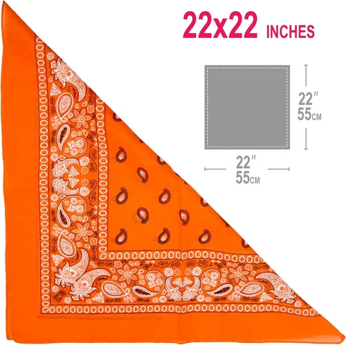 Miniatura 4 de BASICO 6Pack Bandanas for Men and Women I Bandana Headbands Handkerchiefs