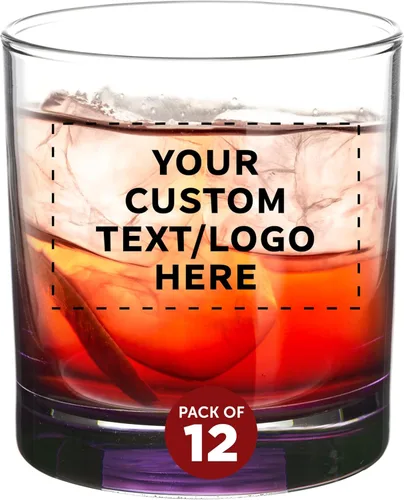 Miniatura 21 de DISCOUNT PROMOS Lexington Rocks Vaso de Whiskey 10.5 oz, Juego de 12, Paquete a Granel - Perfecto para Scotch, Bourbon, Whiskey, Cóctel - Negro