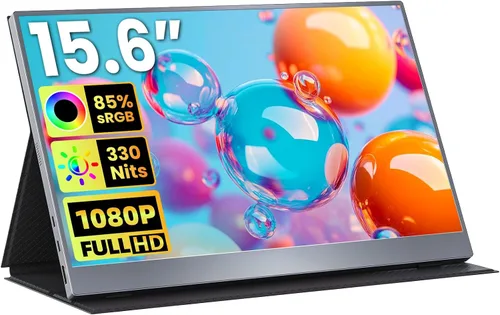 Upperizon Monitor portátil de 15.6 pulgadas FHD 85% sRGB 60Hz IPS HDR HDMI USB-C Monitor de viaje para laptop, MacBook, PC, Surface PS5 Xbox,