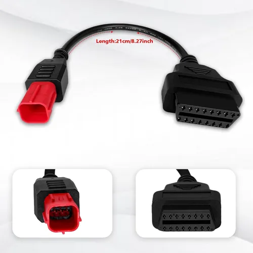 Miniatura 3 de OBD2 OBDII 6 Pin 6Pin a 16Pin Motorrad OBD motocicleta OBD cable de diagnóstico apto para Moto Euro5 6Pin conector trabajo con Guzzi Kawasaki Honda