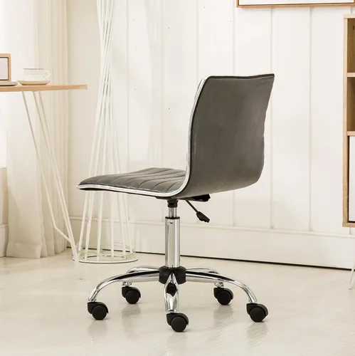Miniatura 6 de Roundhill Furniture Fremo Chromel - Silla de oficina ajustable con elevación de aire, color gris