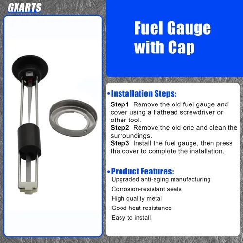 Miniatura 6 de GXARTS Indicador de combustible con tapa compatible con Kawasaki Bayou 220 250 300 400 KLF220 KLF250 KLF300 KLF400 Prairie 300 400 KVF300 KVF400