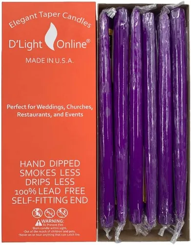 Miniatura 64 de D'light Online Elegantes Velas Cónicas de Otoño Estacional de 10 Pulgadas de Calidad Premium - Sin Perfume, Velas Cónicas Sumergidas a Mano, Sin