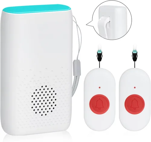 Miniatura 9 de Paginador de cuidador inalámbrico Sistema de alerta de enfermería Botón de llamada SOS con vibración Paginador de alerta de llamada de enfermería