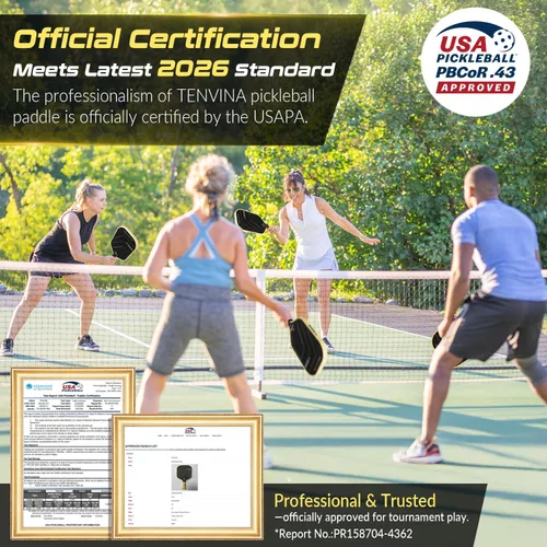 Miniatura 7 de TENVINA Pickleball Paddles, Thermoformed T700SC Carbon Fiber Pickleball Paddle, Pickle Ball Paddle USAPA Approved with Dominant Power and Larger