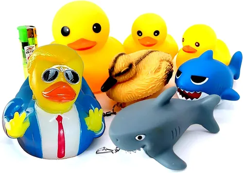 Miniatura 5 de Jeeps Duck Rubber Duckies Trump Collection Baby Bath Ducking Toy Car Accessories Decoración para niños Patos de resina de goma a granel Decoración