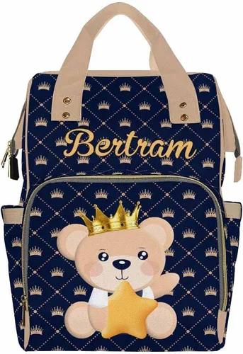 Miniatura 28 de Mochila personalizada para pañales con nombre, mochila grande multifuncional personalizada para pañales de gran capacidad, bolsa de mamá para nueva