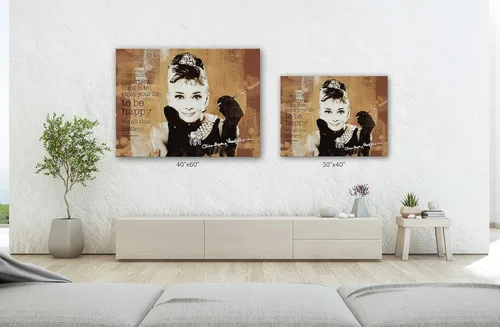 Miniatura 7 de SpiritualHands Audrey Hepburn Póster de Arte de Pared Lienzo Enmarcado, Pósteres de Arte de Pared Haus and Hues, Decoración de Pared Moderna Audrey