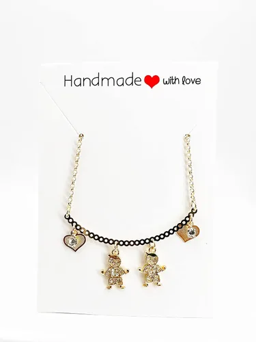 Miniatura 7 de SIFRIMANIA Personalized Children's Charm Choker Necklace, Boys or Girls Customizable Pendants, Growing Family Jewelry for Women