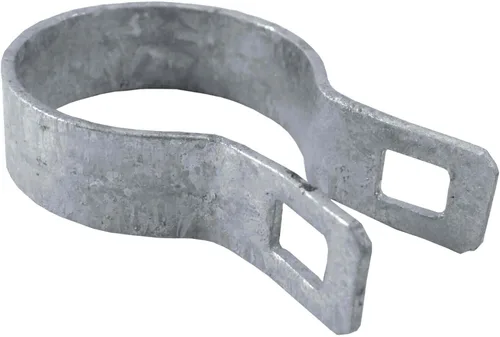 Miniatura 15 de Banda de soporte de 4-1/2 pulgadas para valla de eslabones de cadena, uso para poste/tubería de 4-1/2 pulgadas de diámetro exterior, banda