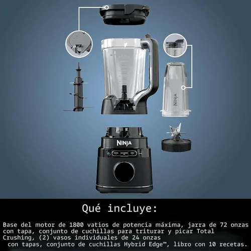 Miniatura 13 de Ninja Detect Power Blender Pro + Personal Single-Serve, tecnología BlendSense, para batidos, comida y más, encimera de cocina compacta, 1800