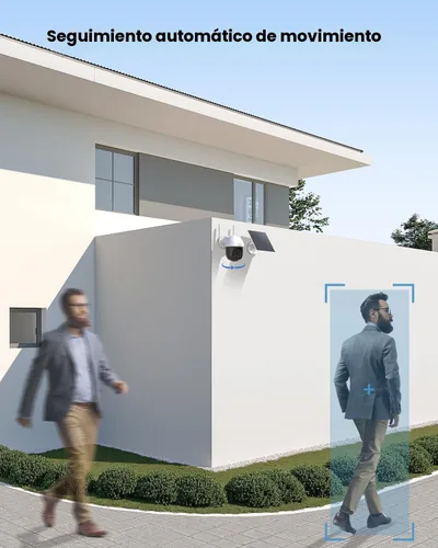 Miniatura 3 de DEKCO Cámara de Seguridad Solar Inalámbrica para Exteriores, Alimentada por Batería, Zoom Pan Tilt Panorámico, Seguimiento Automático de Movimiento