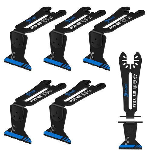 Miniatura 11 de Cuchillas oscilantes universales bimetálicas con soporte de acero inoxidable, cuchillas multiherramienta de 1-1/2 pulgadas para madera y clavos