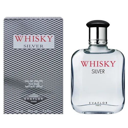WHISKY SILVER Eau de Toilette para hombre, aroma magnético y único con notas de verbena, violeta y marinas, para el hombre inolvidable, fabricado en