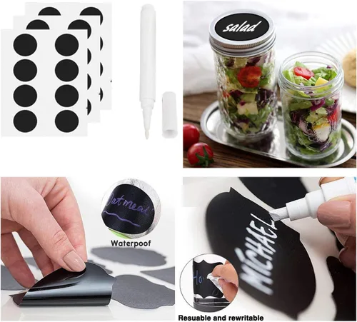 Miniatura 4 de SPANLA Tarros de masón, paquete de 24 tarros de conservas con tapas regulares, ideales para mermelada, gelatina, miel, recuerdos de boda, regalos