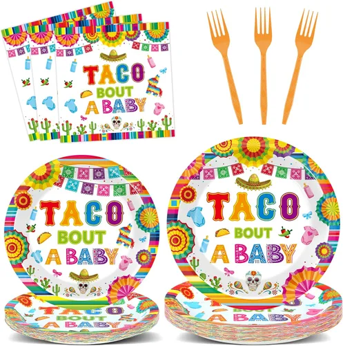Miniatura 49 de 96 piezas de decoraciones de vaquera, suministros de fiesta, platos de papel con estampado de vaca, platos y servilletas desechables occidentales
