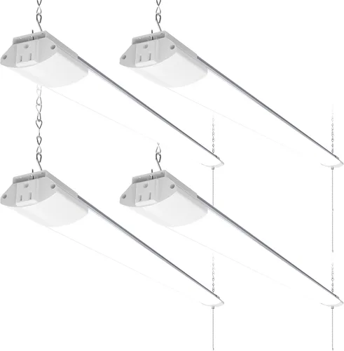 Miniatura 16 de Barrina BS84 - Luces LED para taller de 4 pies, 84 W, 10000 lúmenes, 6500 K, lámpara enlazable para garaje, sótano, colgante o montaje empotrado, 4