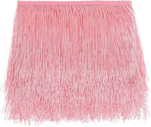 Miniatura 14 de AWAYTR Ribete de Flecos para Costura de 10 Yardas - 6 pulgadas de Ancho con Borlas para Manualidades DIY, Ropa y Decoración de Vestidos