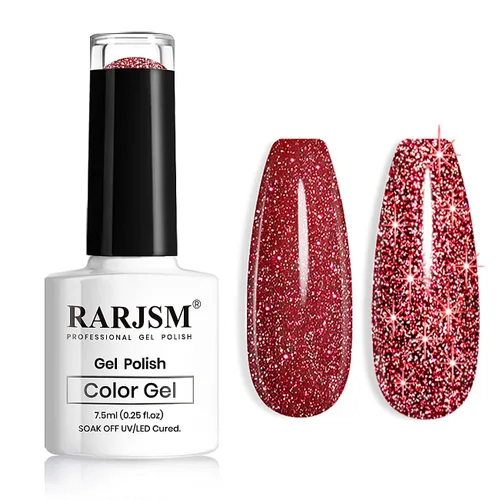 Miniatura 15 de RARJSM - Esmalte de uñas de gel con purpurina, de color verde oliva, brillante y brillante, para manicura DIY y salón de uñas, requiere secado