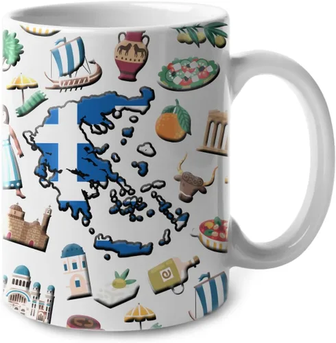 Miniatura 11 de Lotacy Taza de café con símbolos de Cuba con bandera de mapa, taza de cerámica de bandera cubana de 11 onzas, recuerdo de Cuba y regalos, idea