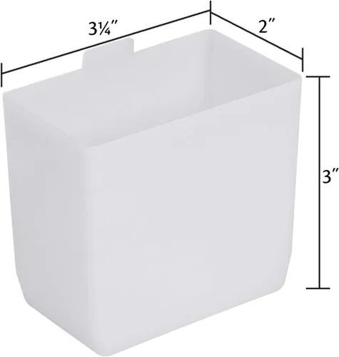 Miniatura 2 de Akro-Mils 30101 - Contenedor de plástico para clasificar piezas pequeñas en estantes (2 x 3-1/4 x 3 pulgadas), color blanco, caja de 48