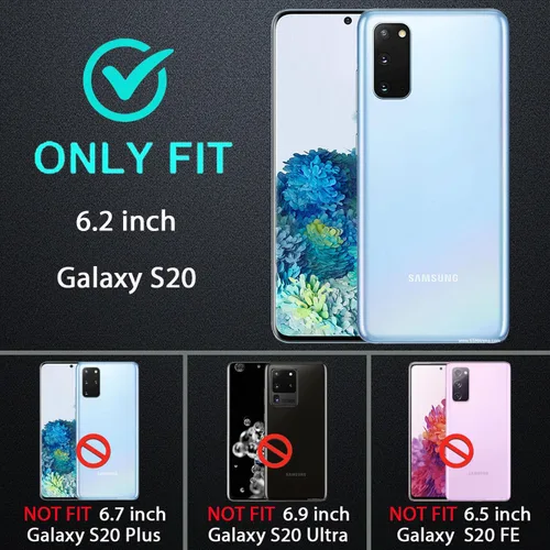 Miniatura 2 de YKHJKLEC Solo funda para Samsung Galaxy S20, no compatible con Galaxy S20 FE/S20 Plus/S20 Ultra, con 2 piezas