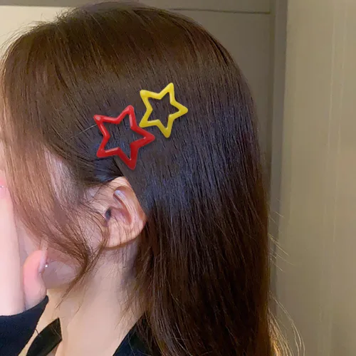 Miniatura 7 de Pinzas de pelo coloridas y luminosas para niñas, pinzas pequeñas para el cabello para niños, pinzas de estrellas que brillan en la oscuridad, pinzas