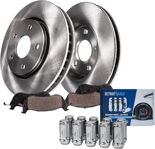 Miniatura 81 de Detroit Axle - Rotores de freno para Jeep Compass 2015-2022 Renegade 2016-2022 Fiat 500X 2016-2022, 2018, 2019, 2020, 2021. Reemplazo de rotores