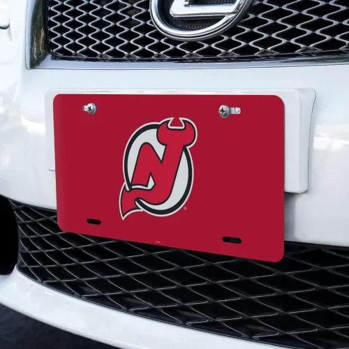 Miniatura 2 de GRAPHICS & MORE Placa de matrícula de metal con logotipo de New Jersey Devils