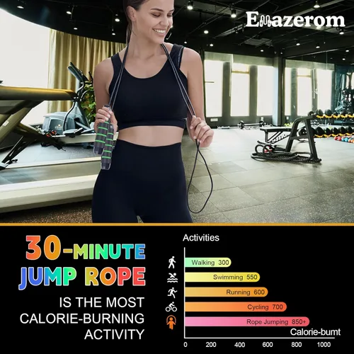 Miniatura 7 de Jump Rope for Women Men Kids, Adjustable Skipping Rope with Ball Bearings, Professional Jumping Rope with Foam Handles, Tangle-Free Rapid Speed Jump