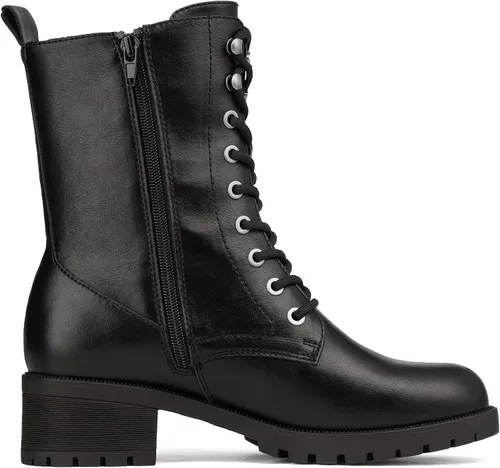 Miniatura 2 de DREAM PAIRS Botas de combate negras con cordones botas militares de invierno para mujer