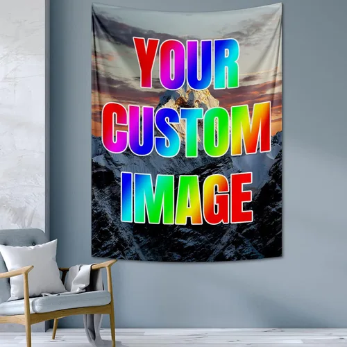 Miniatura 12 de kioskbanks Tapiz personalizado con foto para dormitorio, tapiz de pared personalizado con tu propia imagen, telón de fondo para decoración del hogar