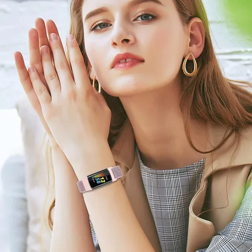 Miniatura 7 de Correas de reloj de nailon compatibles con Fitbit Charge 6/Charge 5, paquete de 5 correas de repuesto ajustables suaves y transpirables para Charge