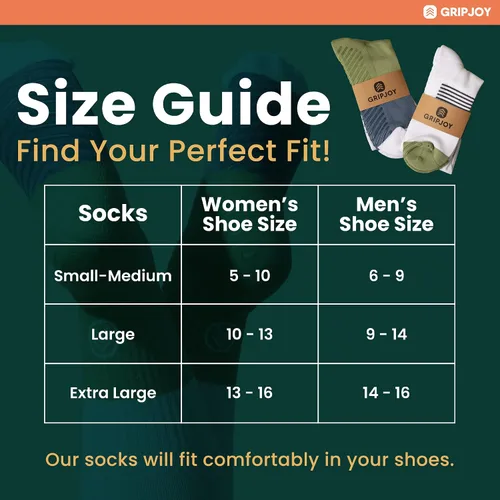 Miniatura 7 de Gripjoy Compression Socks with Grips for Women & Men - 15-20mmHg - Knee High Non-slip Socks