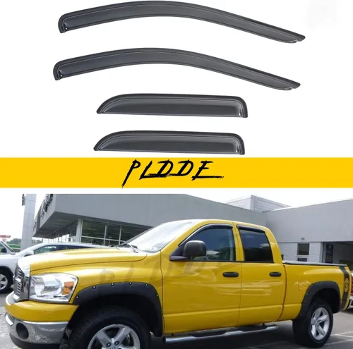 Miniatura 26 de 4 viseras adhesivas para ventana de ventilación de montaje exterior, para humo, sol, lluvia, compatibles con 15-23 F150 Crew Cab (Supercrew Cab)
