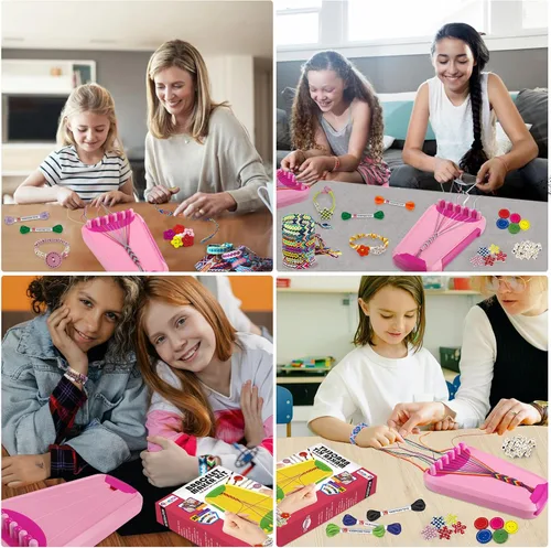 Miniatura 4 de Maynacs Arte y manualidades para niños de 8 a 12 años, kit de fabricación de pulseras de amistad para niñas, kit de fabricación de joyas para niños