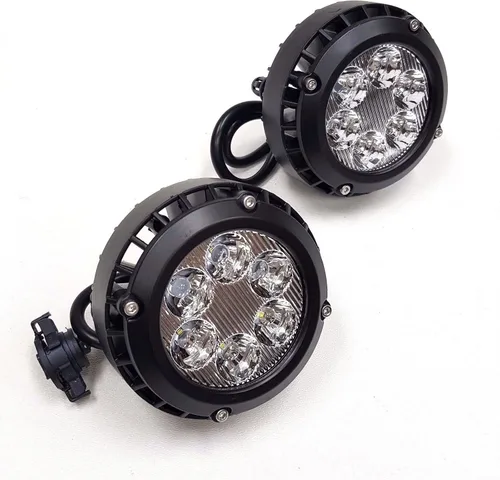 Miniatura 2 de LEDIN Compatible con GMC Sierra 2014-2015 con parachoques delantero LED integrado, luces antiniebla transparentes, par de biseles