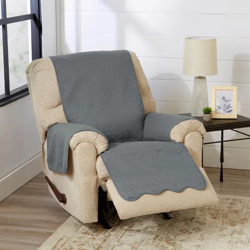 Miniatura 69 de Great Bay Home Funda de terciopelo reclinable – Funda lavable para muebles con correas elásticas – Funda para muebles para perros, niños y mascotas