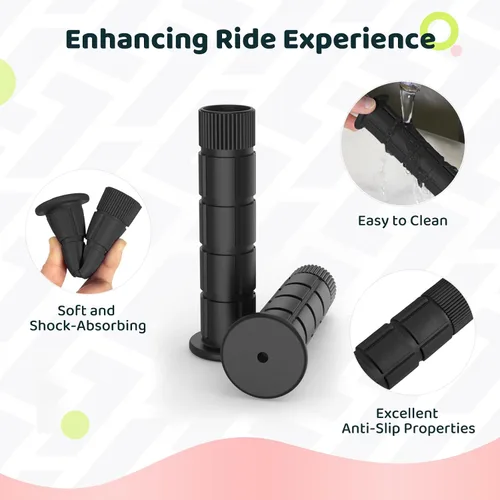 Miniatura 2 de SAPLIZE Bike Handlebar Grips, for Kids Girls Boys Bikes, Balance Bikes, Road Bikes and Sctoors, Length 4.9", Soft and Comfortable