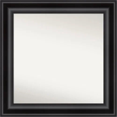 Miniatura 433 de Amanti Art Espejo personalizado, espejo de baño negro puente, espejo de pared o espejo de tocador de baño sobre el fregadero (26 x 26 pulgadas)