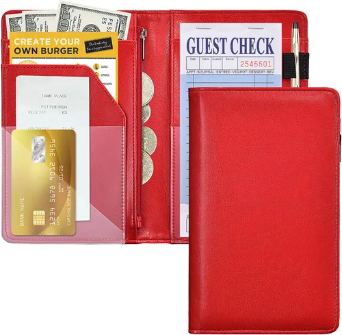 Miniatura 8 de Bloc de notas de servidor (paquete de 10) - 500 cheques de invitados en total - 1 parte de papel azul para cheques de invitados con recibo de azul