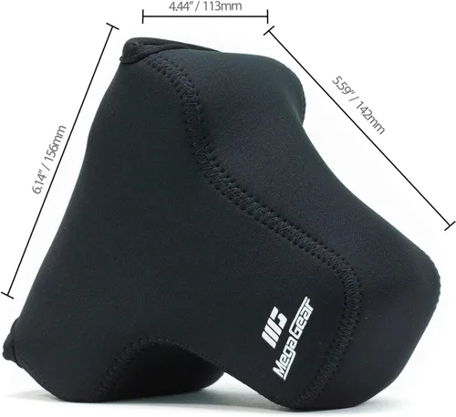 Miniatura 2 de MegaGear MG1568 - Funda de neopreno ultraligera para cámara compatible con Sony Alpha A7 III, A7R III, A9 (1.102-2.756 in), color negro, talla única