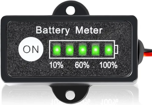 Medidor de batería de 12 V, indicador de batería de plomo-ácido, medidor de combustible, monitor y probador para motocicleta, carritos de golf,